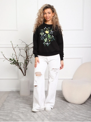 Туника "Свитшот" Т-185 чёрно-зелёный